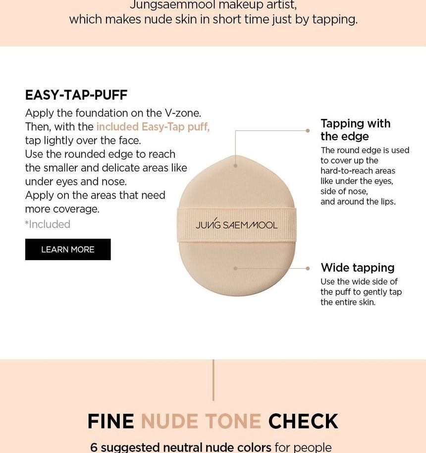 JUNG SAEM MOOL - Skin Nuder Foundation - 6 kleuren