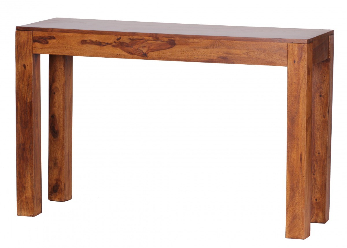 Konsolentisch - braun gebeizt - Sheesham massiv - 120 cm breit