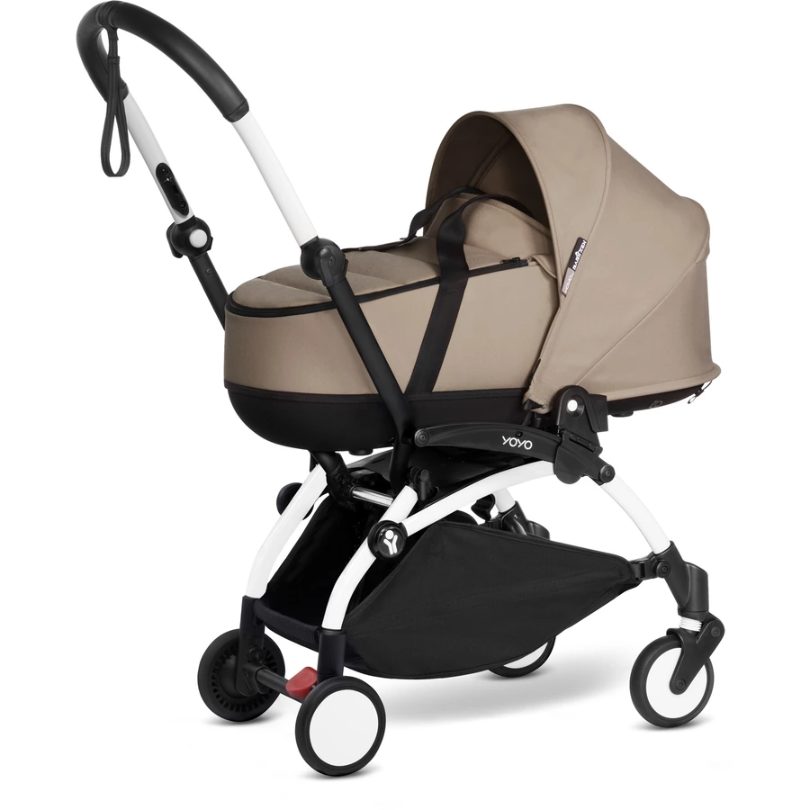 BABYZEN Kinderwagen YOYO2 0+ White mit Liegewanne Taupe