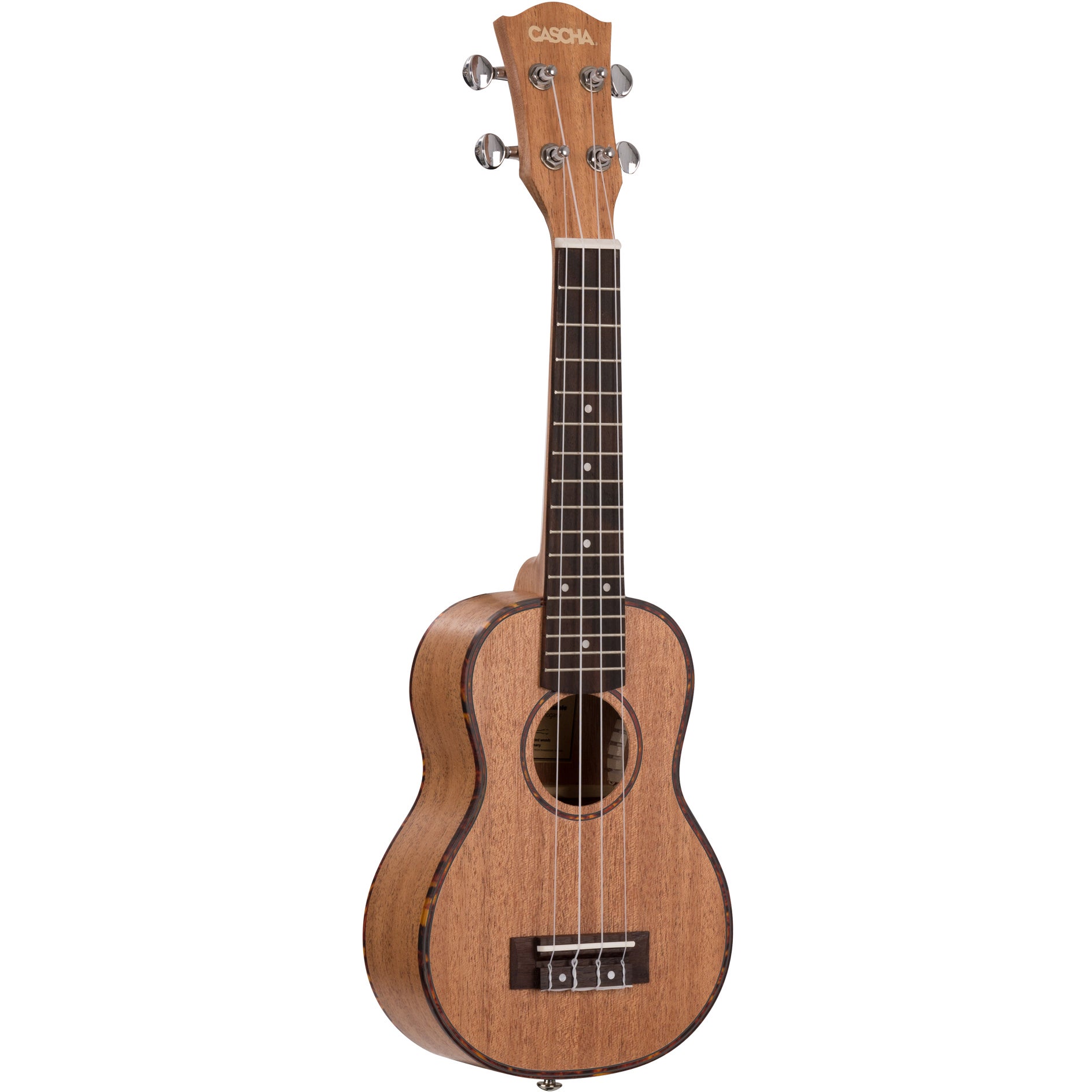 Cascha HH 2027 Premium Mahogany sopraan ukelele set (4-talig)