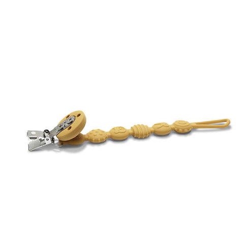 Attache sucette en silicone Jaune - LORELLI