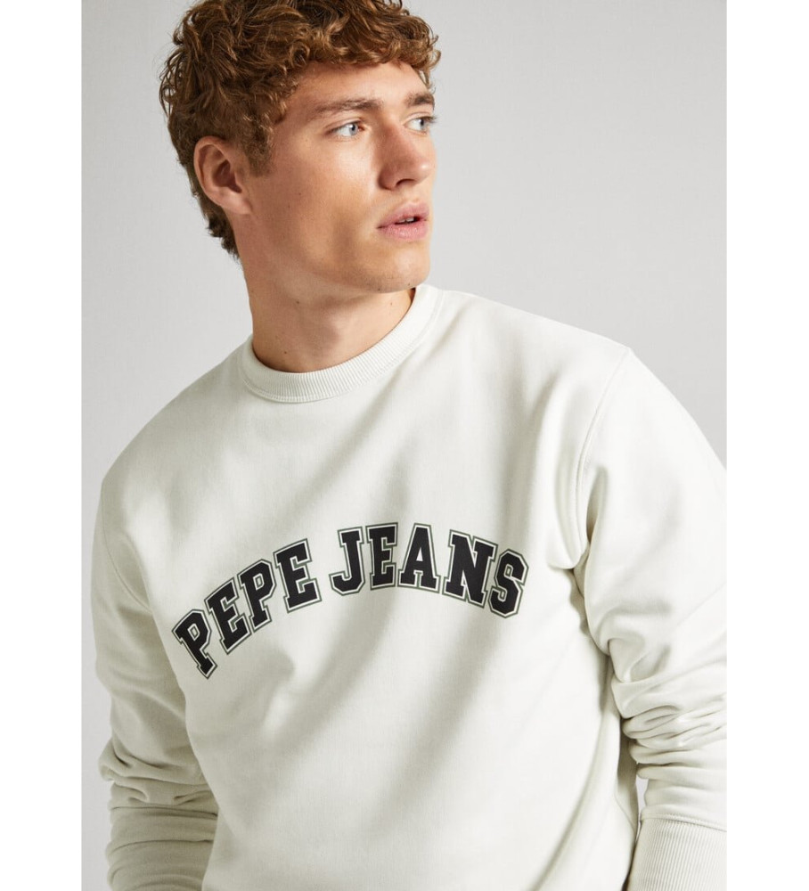 Moletom Pepe Jeans Raven, branco-creme