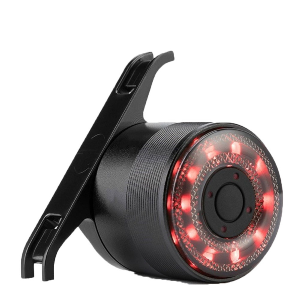 2in1 USB Velo Fahrrad Rücklicht LED Warnlicht Rot IPX6 - Schwarz