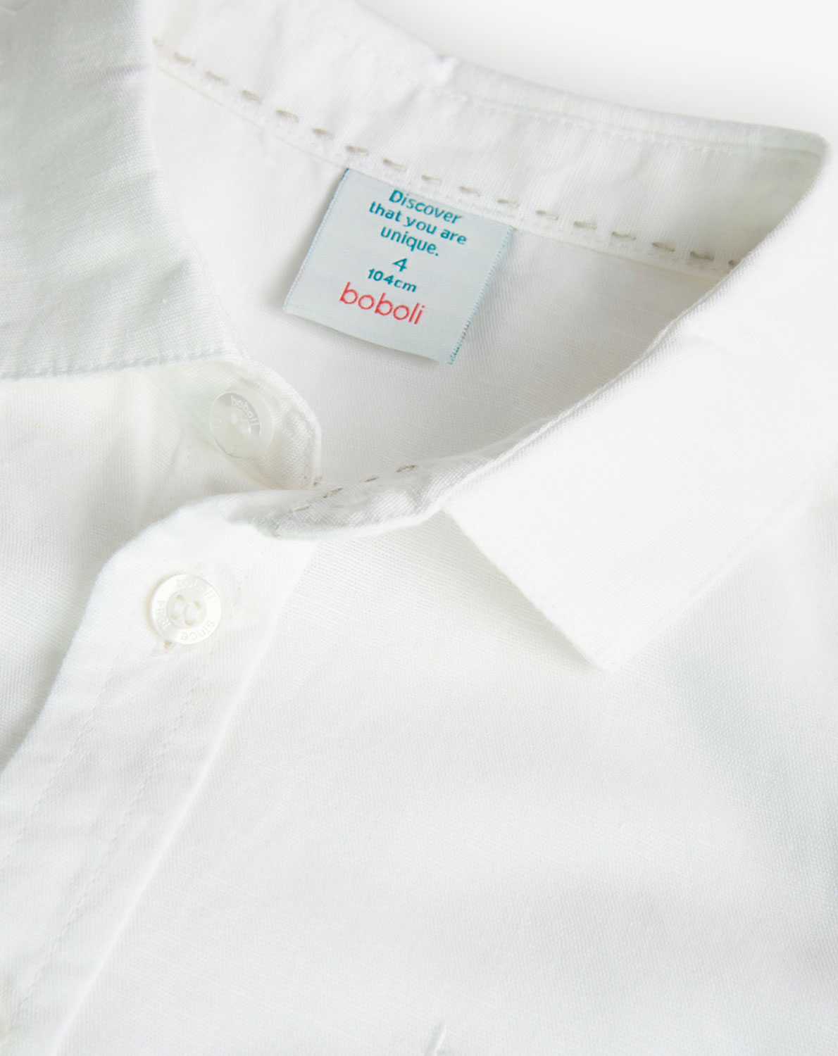 Langarmhemd LINEN in weiß