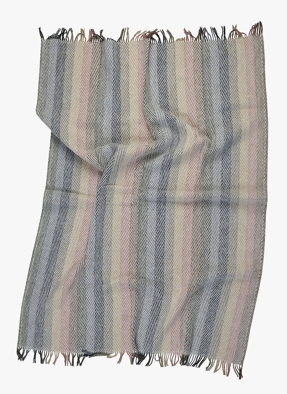 Ullpledd multi blå - 130x170 cm