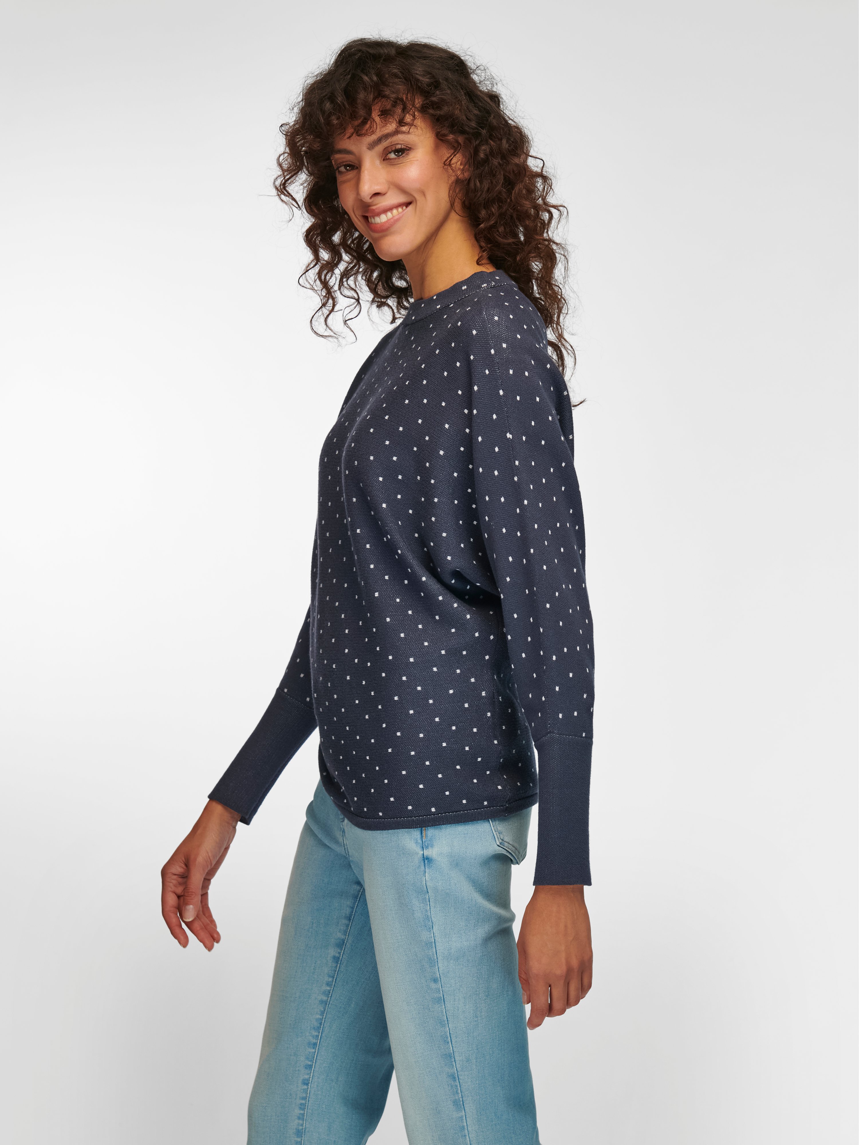 Pullover mit Stehbundkragen