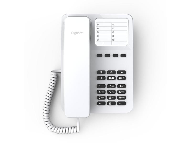 Gigaset Tischtelefon Desk 400 Weiss Das Wand- und Tischtelefon für einfache Telefonie