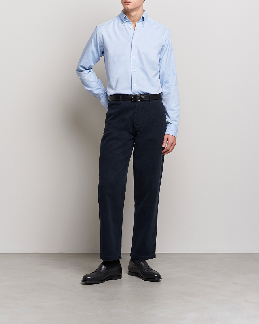Eton Slim Fit Royal Oxford Button Down Light Blue