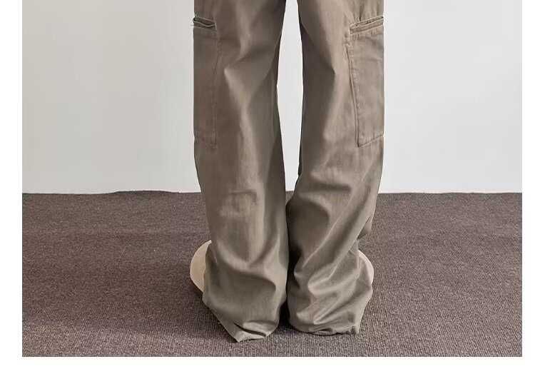 Real Boy - Mid Rise Washed Wide Leg Cargo Jeans