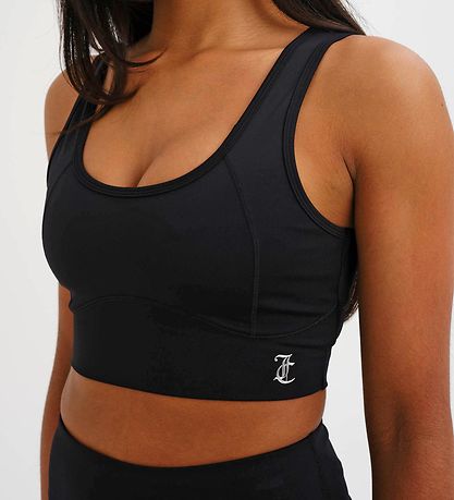 Juicy Couture Sport BH - Pfirsichfarbener Interlock - Schwarz