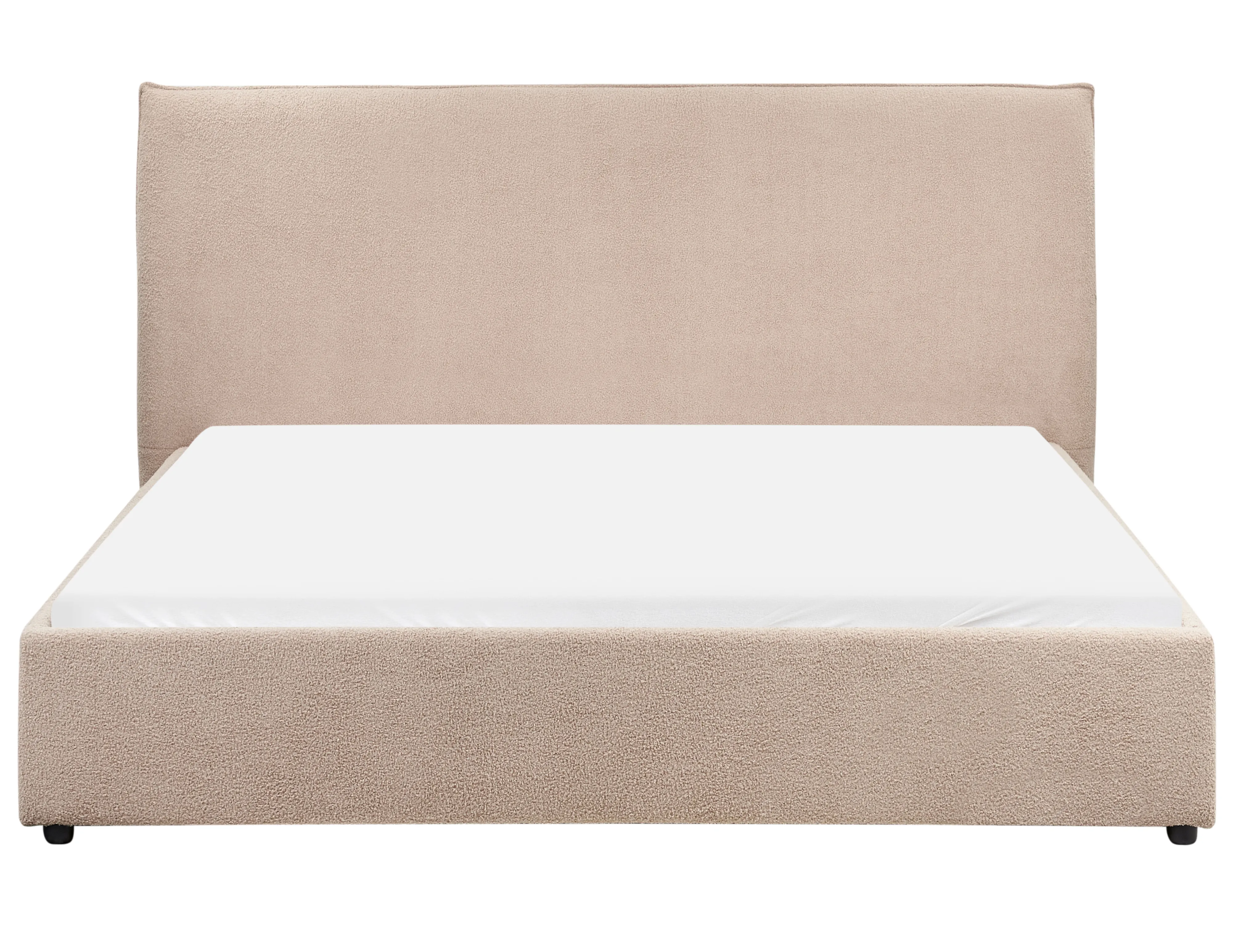 Bed Bouclé LAVAUR 160 x 200 cm Taupe