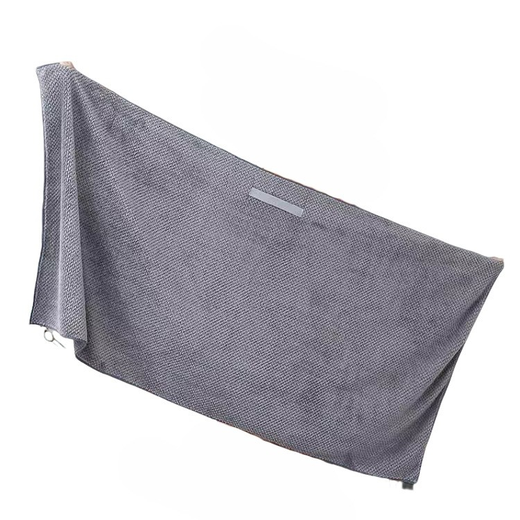 Schnelltrocknendes Mikrofaser Handtuch Haarturban mit Elastischem Band - Beige