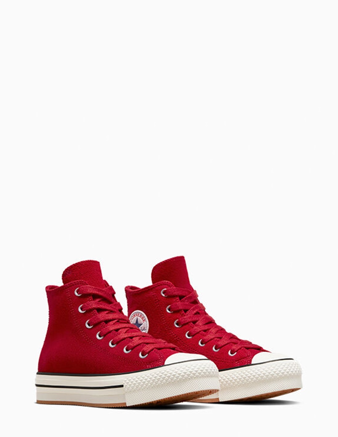 converse Sneakers Montantes Femme Ctas Eva Lift Hi Gym Rouge Daim