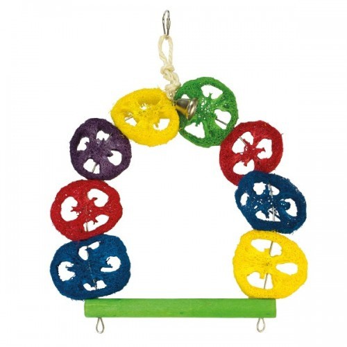 Balanço multicolorido com sino multicolorido