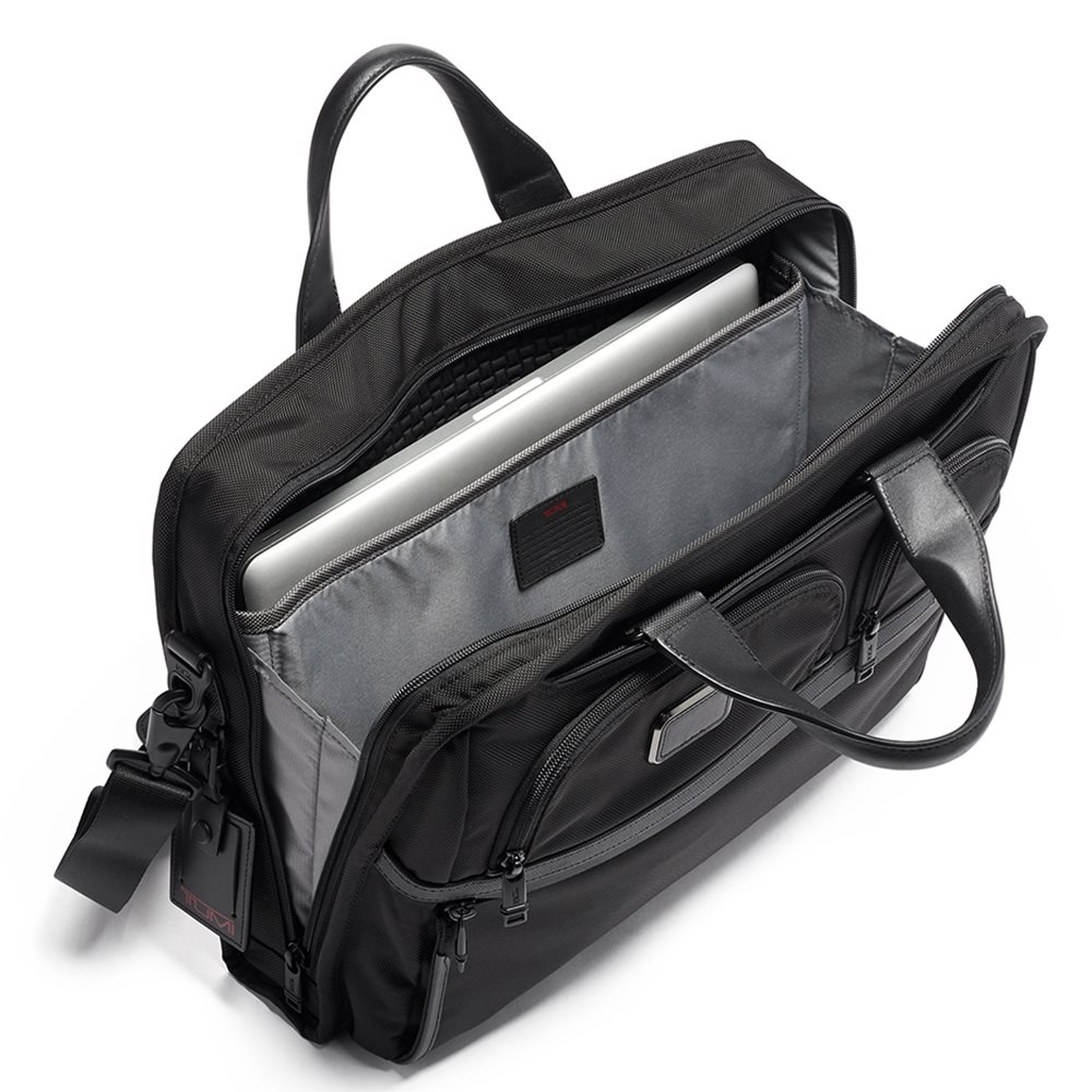 Tumi Alpha 3 Compact Large Laptop Briefcase black