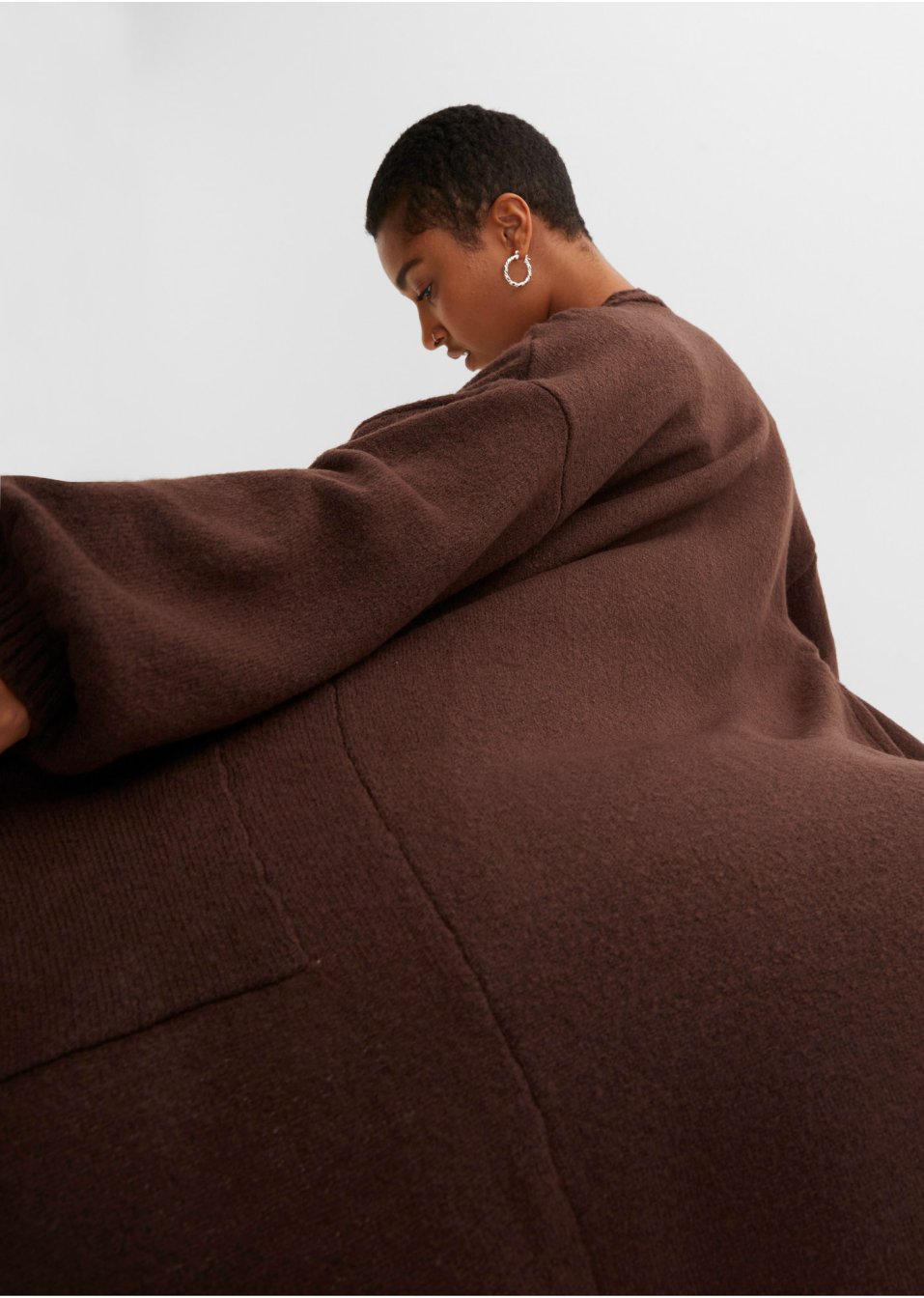 Gilet en maille oversize longueur midi