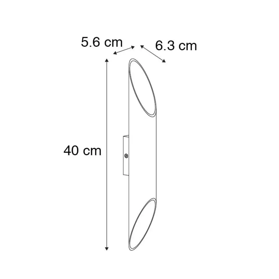 Qazqa wandlampen organo zwart gu10