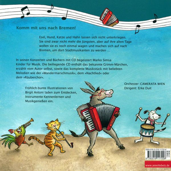 Annette Betz Verlag Stadtmusikante Musikbilderbuch