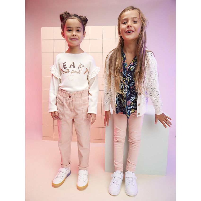 Jegging en milano effet pont pour fille - Multicolore