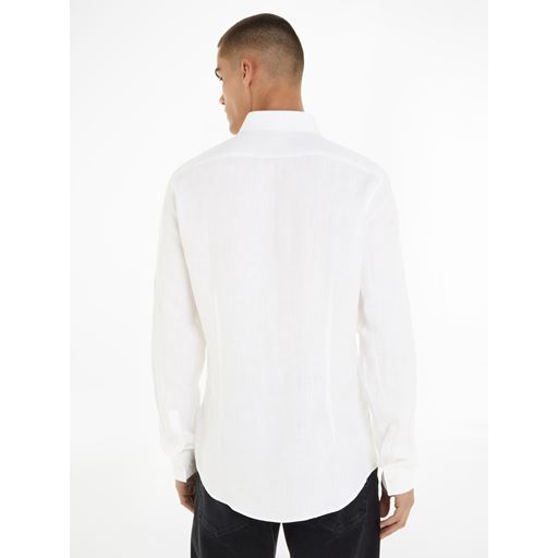 Calvin Klein Solid Hør Skjorte, White, 41