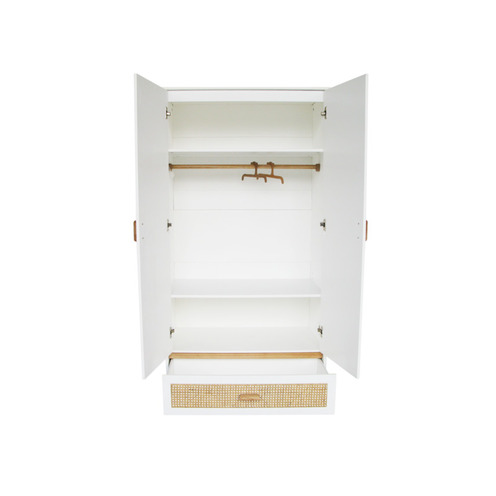 Chambre TRIO Lit 60x120 Commode Armoire NAMI Neige - THEO