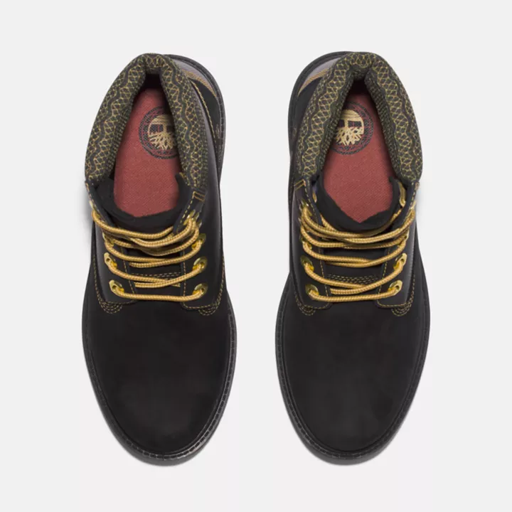 Nouvel An lunaire Bottine 6-Inch imperméable à lacets Timberland Heritage pour femme en noir