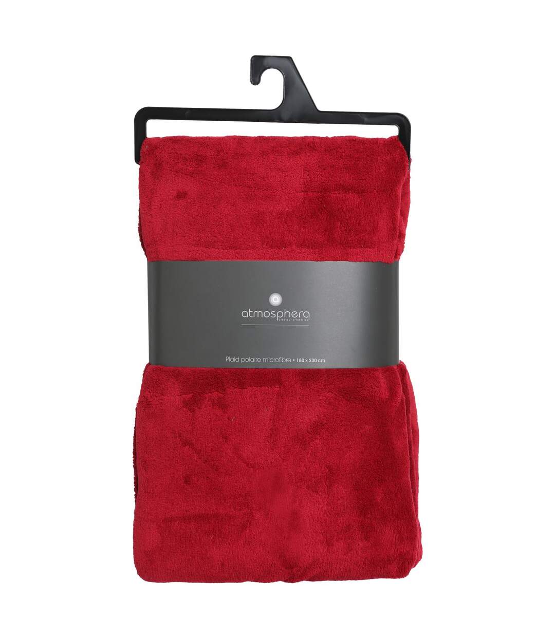 Plaid en Microfibre uni - 230x180 cm - Rouge