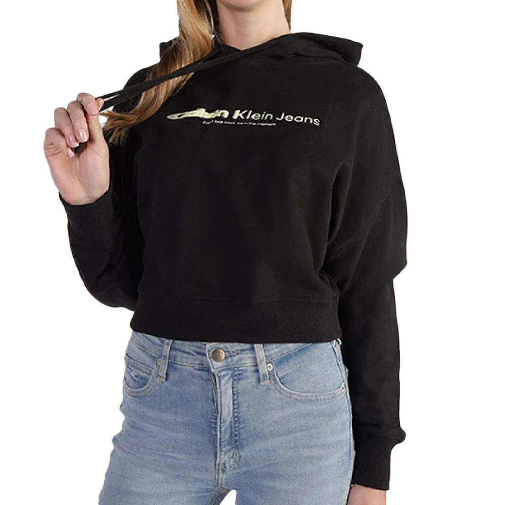 Calvin Klein Jeans Sweat Noir Femme Calvin Klein Slogan