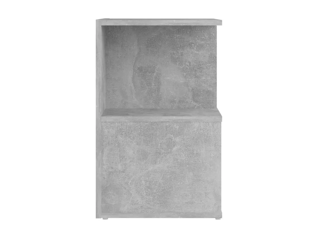 Tables de chevet 2 pièces Gris béton 35x35x55 cm Aggloméré