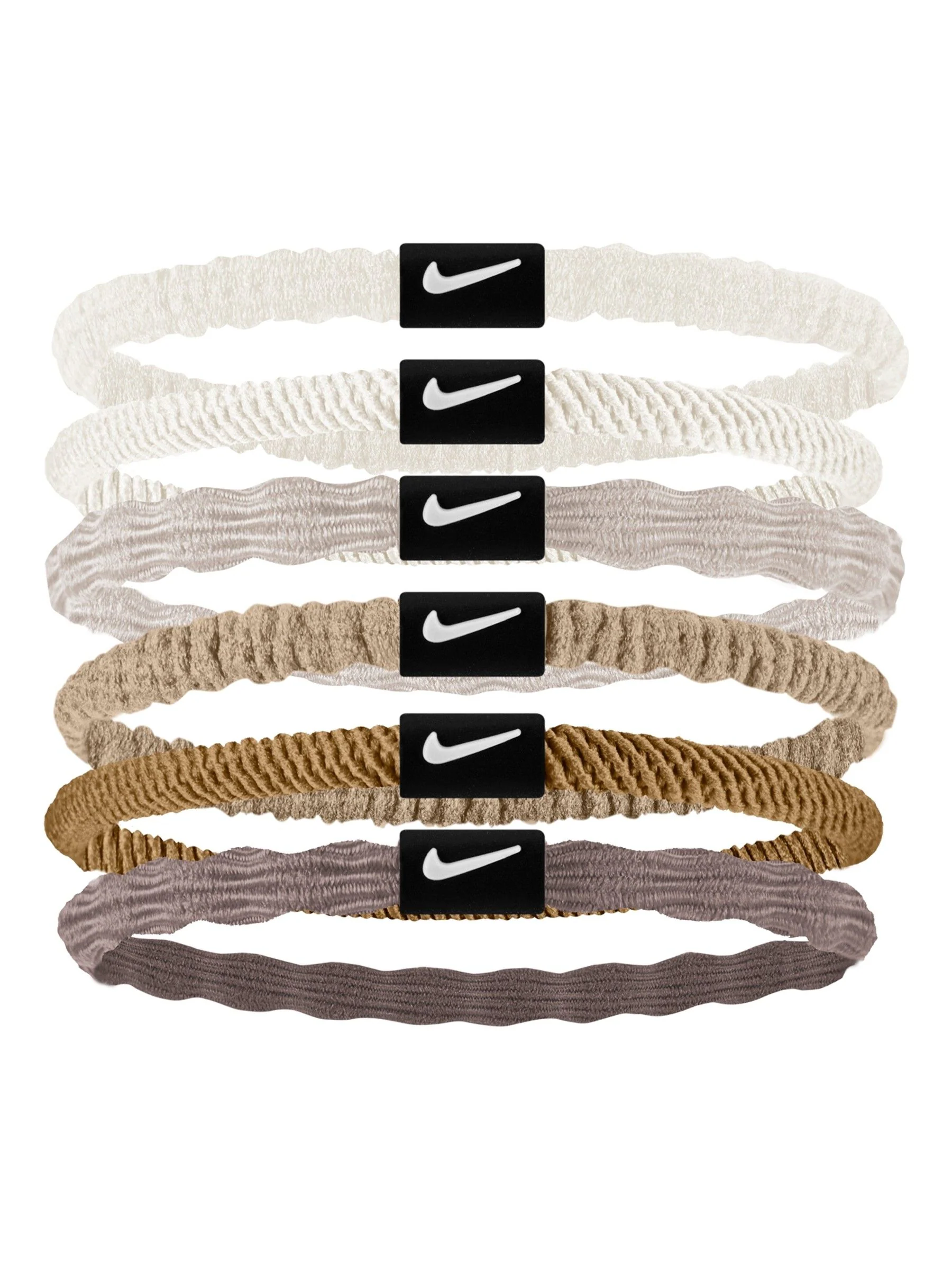 Crème - Nike - Flex set van 6 haarelastiekjes