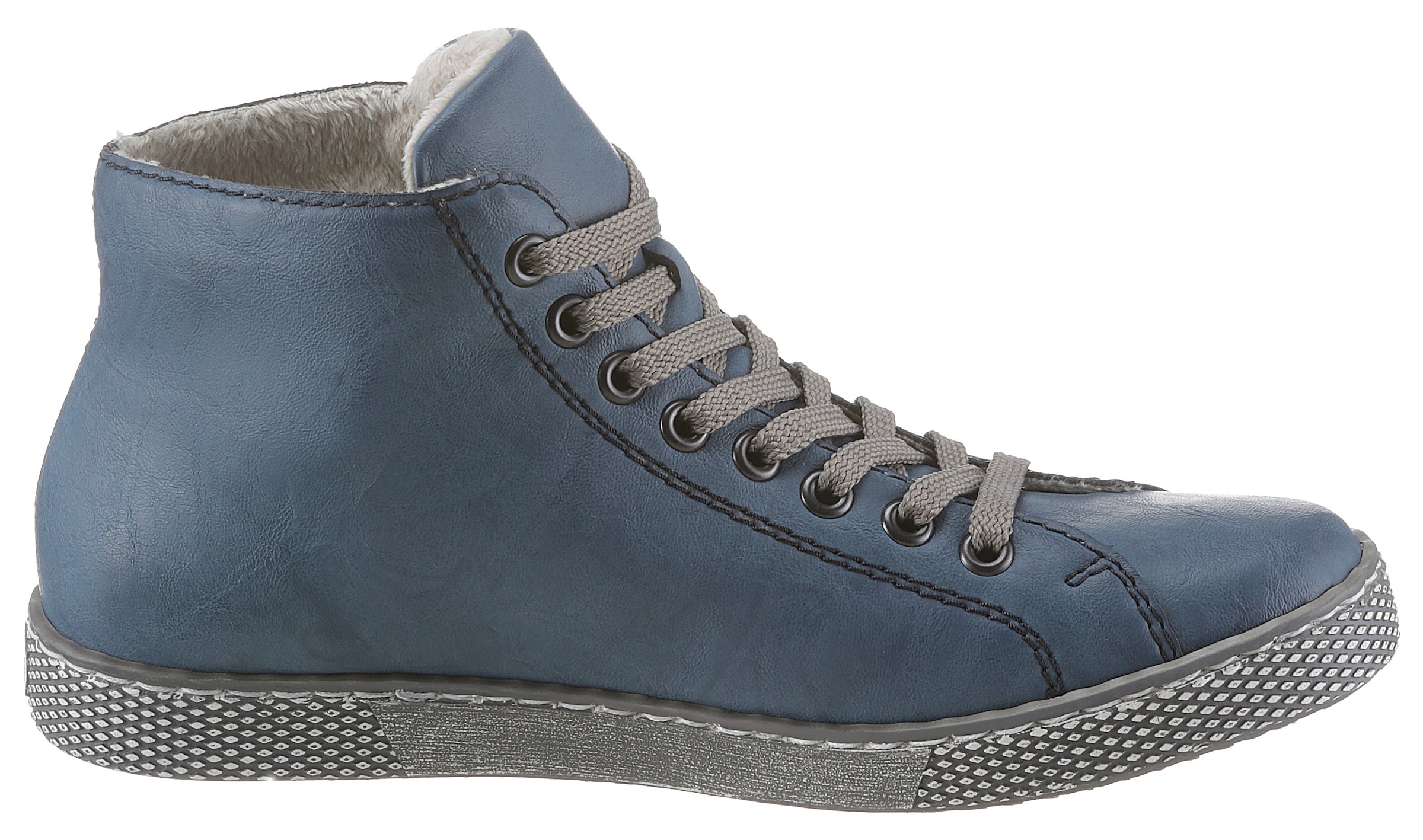 Rieker Schnürboots  , Schnürstiefelette, Casual-Boots mit Reissverschluss aussen