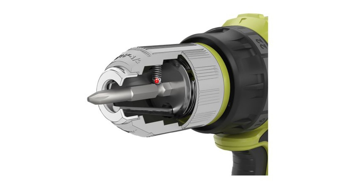 RyobiKoolborstelloze Accu-Boormachine R18DD7-0 schroeftol  (Groen/zwart)