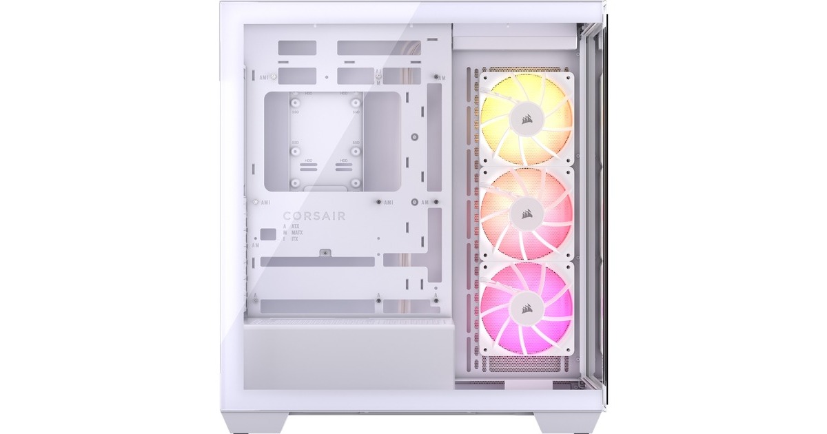 Corsair3500X ARGB midi tower behuizing  (Wit | 2x USB-A | 1x USB-C | RGB | Tempered Glass)