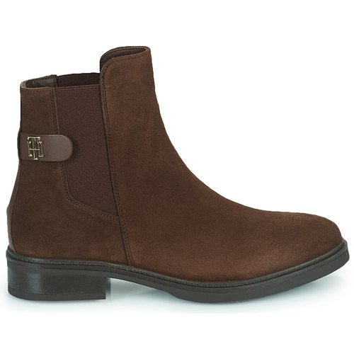 Tommy Hilfiger - Coin Suede Flat Boot - Marron