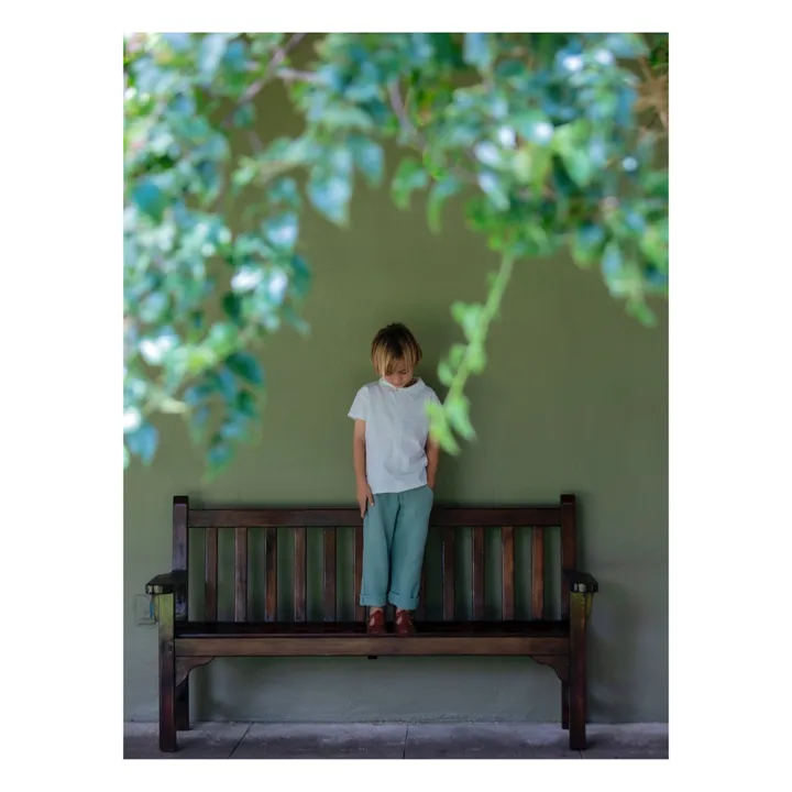 Petite Lucette Pantalon Coton Bio Paul | Bleu gris