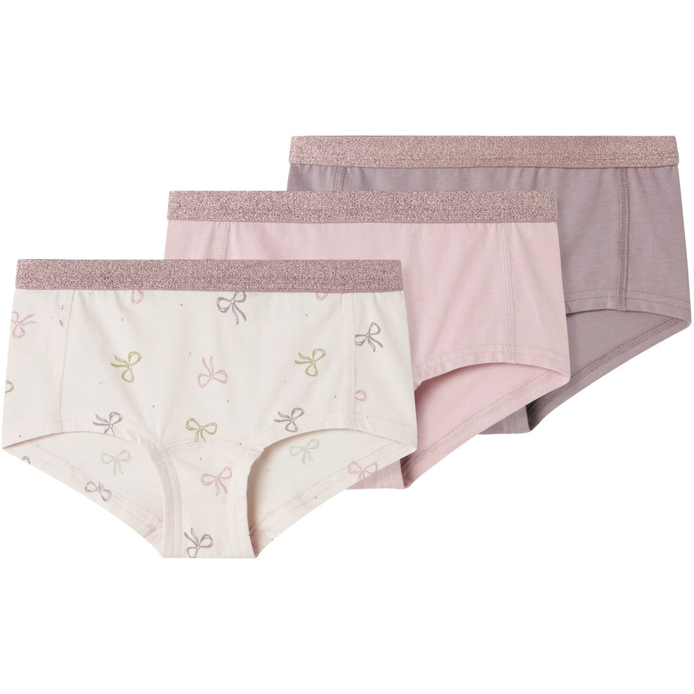 Køb Name It Barely Pink Hipster 3-pak Barely Pink Bow Noos