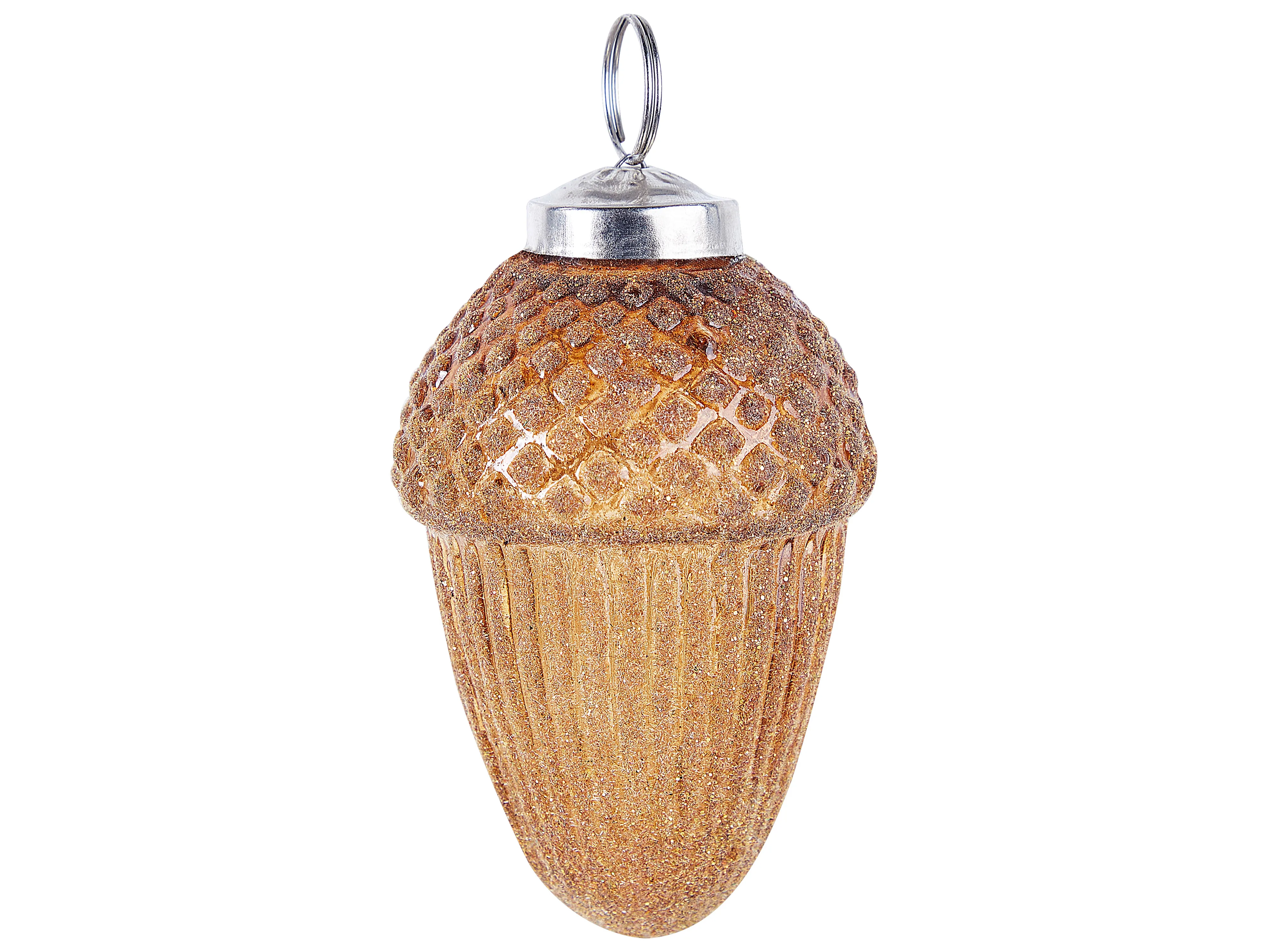 Set van 6 kerstballen AMBRE Glas Goud