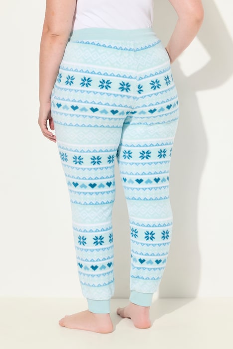 Homewear-Hose, Norwegermuster, Elastikbund, recycelt