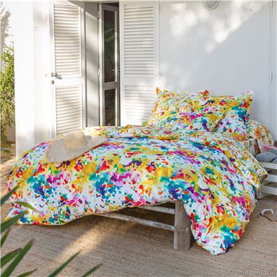 Linge de lit à fleurs et multicolore - BECQUET CRÉATION