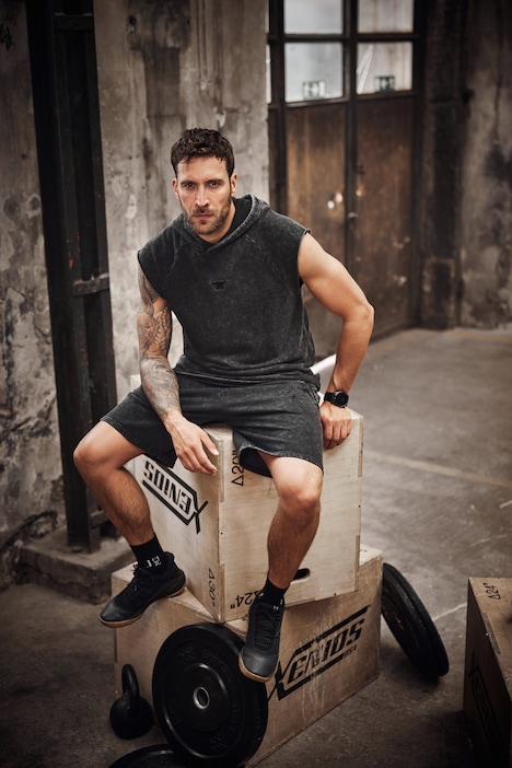 JAY-PI Sweatshirt, Fitness, Bauchfit, Kapuze, ärmellos, bis 7 XL