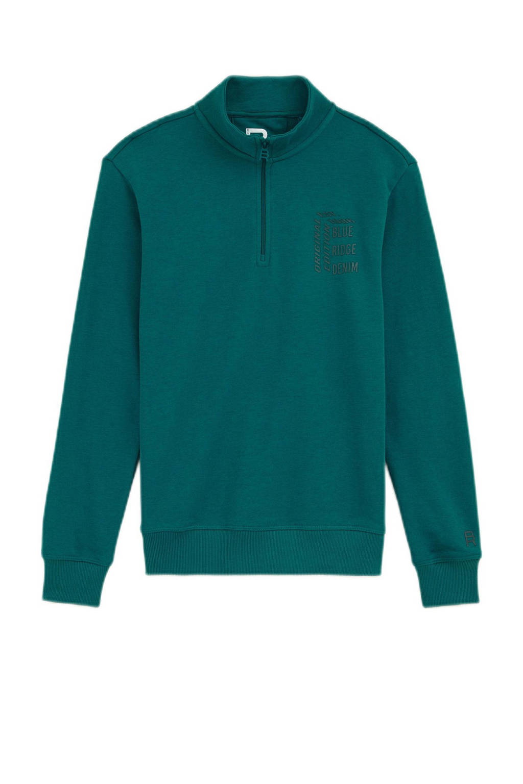 WE Fashion sweater met printopdruk turquoise