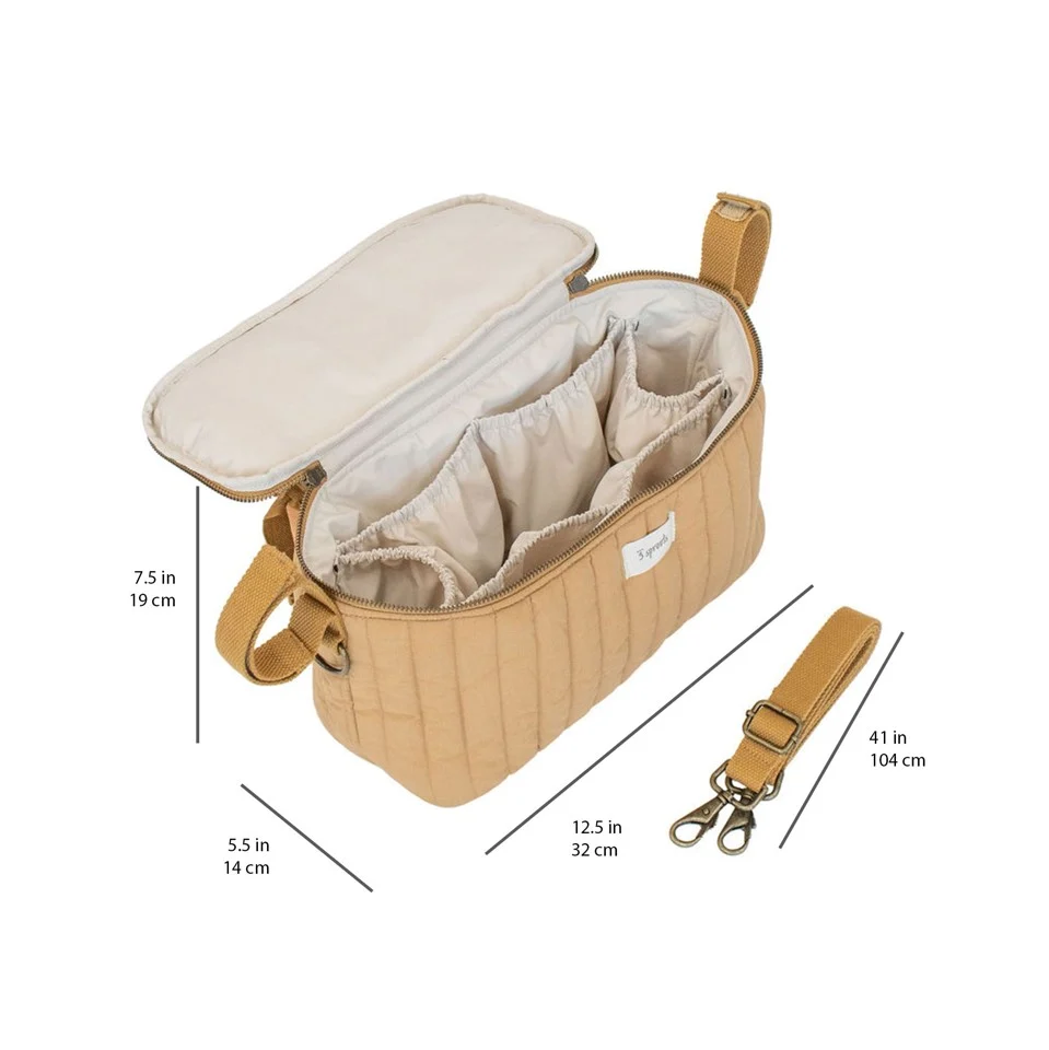 3 Sprouts - Opbevaringskurv / Organizer - Quilt / Sennep