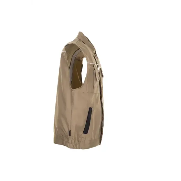 2165 Canvas 320 Arbejdsvest - Khaki/sort