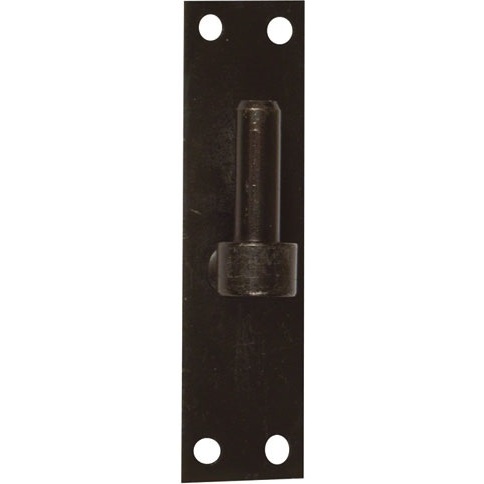 Gond sur platine bout droit - D16 - H 120 mm - 40 x 3 mm - noir