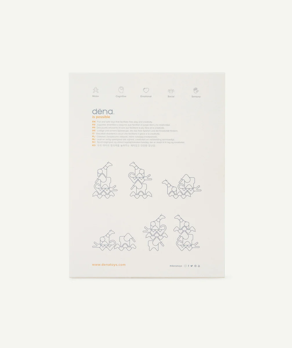 DENA TOYSLE LOT DE 4 ANIMAUX DE LA FAUNE PASTEL MULTIFONCTION ET ÉVOLUTIF