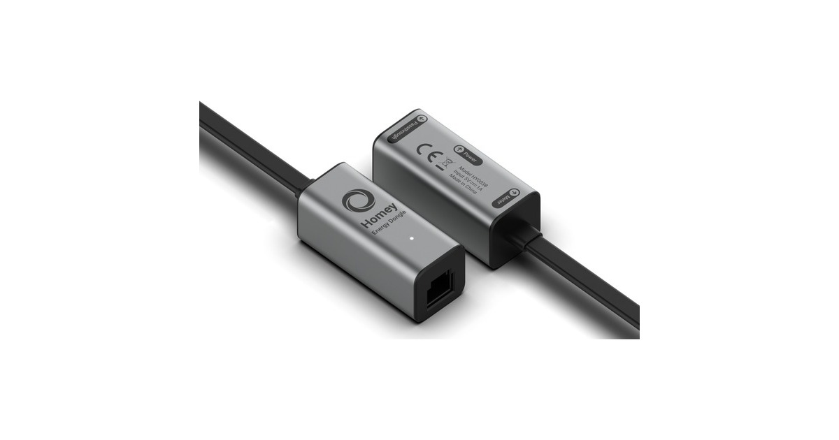 HomeyEnergy Dongle energiebesparing  (Grijs, P1, USB-C, Wi-Fi 6, Bluetooth 5 LE)