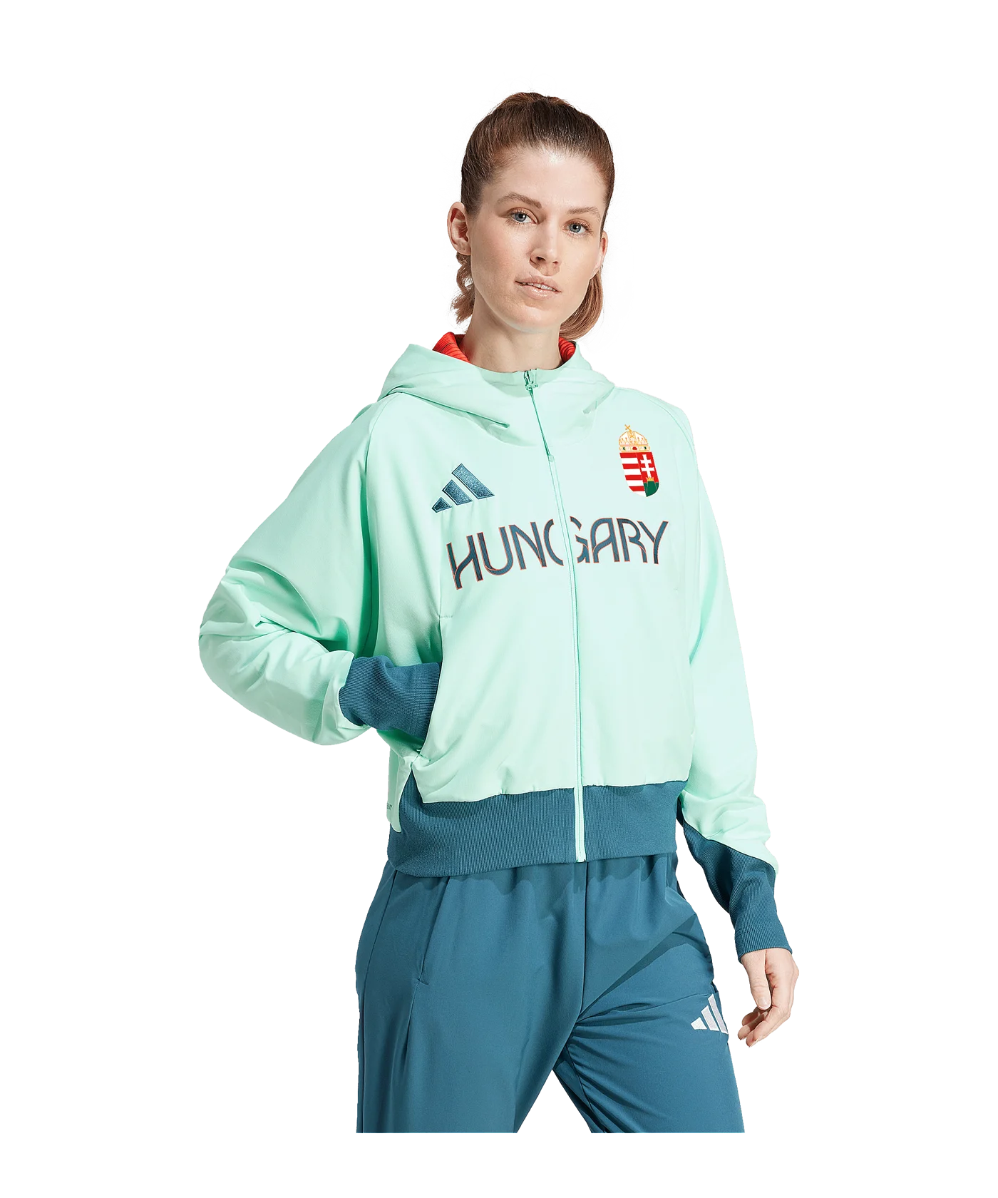 adidas Team Kapuzenjacke Damen Grün