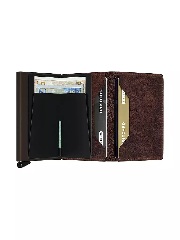 SECRID Geldbörse SLIMWALLAT VINTAGE Sv Chocolate braun