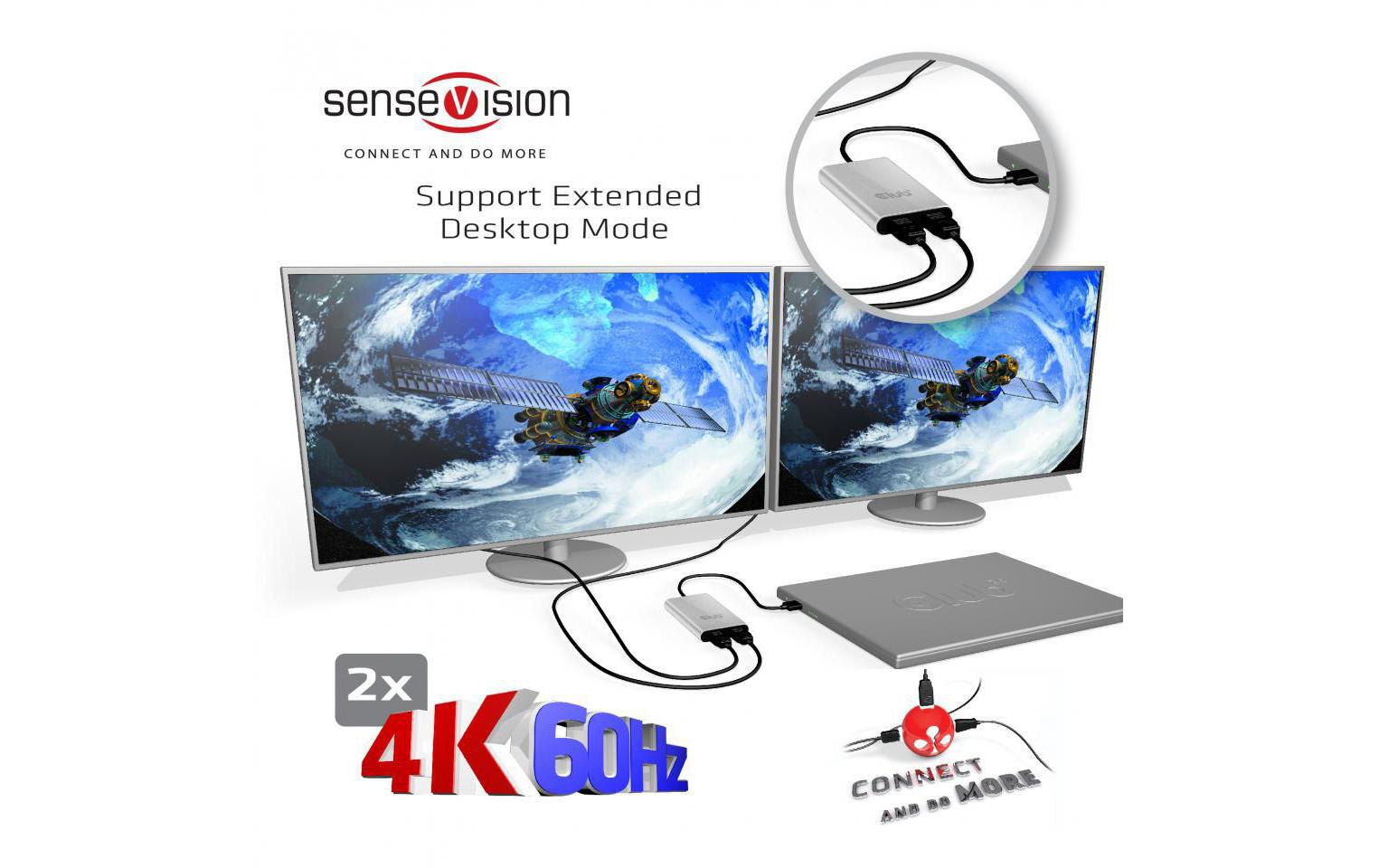 Adapter CSV-1574 Thunderbolt 3 - HDMI<br>Dual Monitor 4K 60Hz Thunderbolt 3 auf HDMI 2.0 Adapter