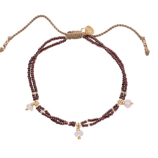 A Beautiful Story Honor Armbånd, Rose Quartz, 16-22 cm